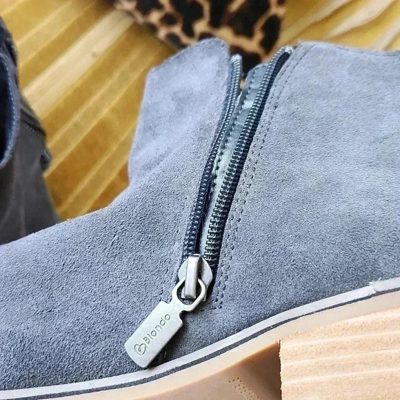 Blondo Gray Suede Waterproof Zip Boots 10 W - Picture 10 of 16